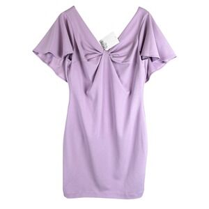 NWT Belle Badgley Mischka Dress Sheath Lilac Lavender Wedding Guest Women 12